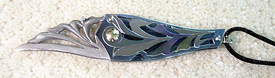 Donald Bell Floral folding Pendant knife