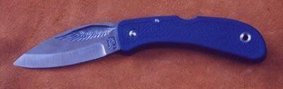 David Boye Etched-Blade Folder Knife