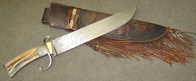 Daniel Winkler Large Damascus Bowie Knife