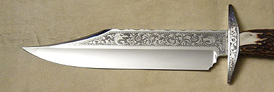 Weber Engraved Bowie Knife