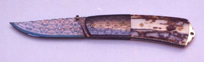 Johan Gustafsson Damascus Folder Knife