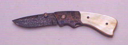 Jot Singh Khalsa Damascus Folder Knife