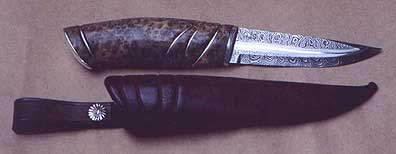 Roland Stromberg Knife with Damascus Blade