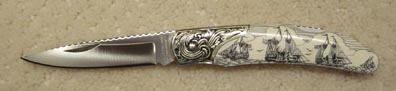 Sam McDowell Scrimshaw Knife