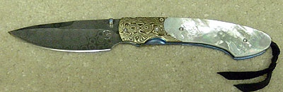 William Henry T-12 MPD  Stainless Damascus Knife