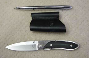 Custom Knife and Pen Sheath for William Henry Knife  and Fisher Space pen