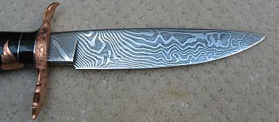 Audra Draper Damascus Bowie Knife