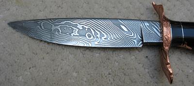 Audra Draper Damascus Bowie Knife