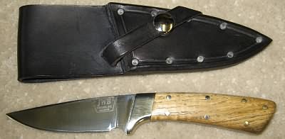 John Bauman Hunting Knife and Leather Sheath
