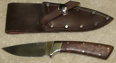 John Bauman Hunting Knife and Leather Sheath