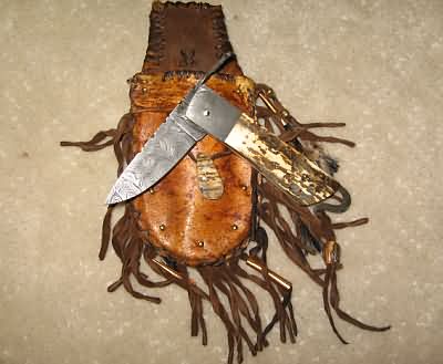 John Cohea Knife and Rawhide Sheath