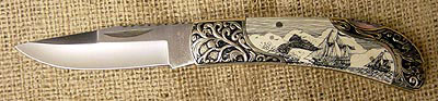 Sam McDowell Scrimshaw Knife