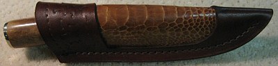 Herb Derr Damascus Hunting Knife