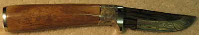 Herb Derr Damascus Hunting Knife