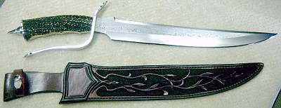 Kurt Meerdink Bowie Knife and Sheath 