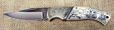 Sam McDowell Scrimshaw Knife