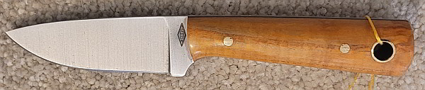 Battle Horse Knives Highland Trail 2.5" blade, 5.75" overall, orangewood handle. 