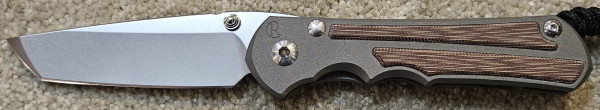 Chris Reeve Knives Large Inkosi Tanto blade, S45 VN, natural canvas micarta
