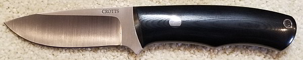 Dan Crotts Model 1 Black linen micarta 