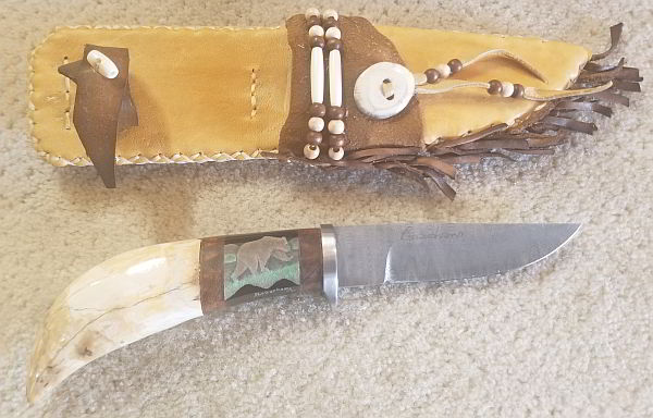 Gaetan Beauchamp Fossil Cave Bear Tooth Knife