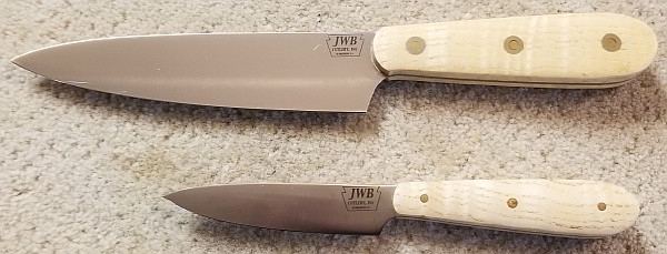 John Bauman Curly Ash Chef's Knives