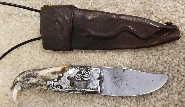 Peddler Knife Badger Jawbone Patch Knife