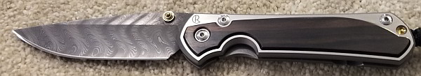 Chris Reeve Large Sebenza 31 Drop Point Chad Nichols stainless Boomerang Damascus