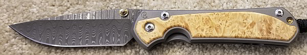 Chris Reeve Knives Large Sebenza 31 Drop Point Chad Nichols stainless Ladder Damascus