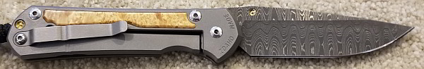 Chris Reeve Knives Large Sebenza 31 Drop Point Chad Nichols stainless Ladder Damascus