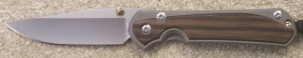 Chris Reeve Large Sebenza 31 drop point Macassar Ebony inlay with S45VN blade