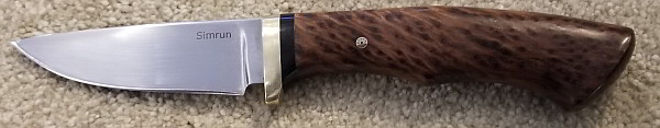 Simrun Knives by Dave Simington Midsize Lacewood Hunter